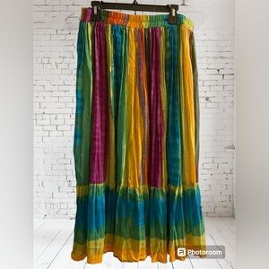 Just My Style Vintage Colorful Long Skirt